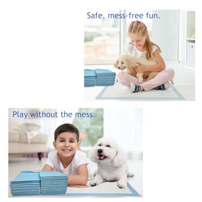 Puppy Pee Pads, 22 x 22 Inch Leak-Proof Pet Potty Training Pads for Dogs, Quick Absorb 6-Layer Design, Ideal for Puppies, Cats, Rabbits, and Guinea Pigs (Blue-50 Count) - size: Blue-50 Count