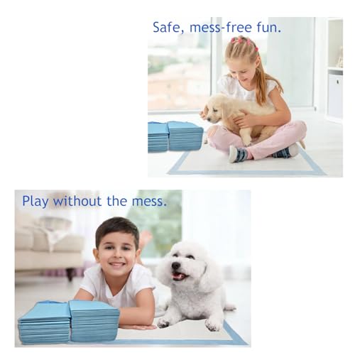 Puppy Pee Pads, 22 x 22 Inch 600 Count Pet Potty Training Pads for Dogs, Leak-Proof Quick Absorb 6-Layer Design, Ideal for Puppies, Cats, Rabbits, and Guinea Pigs, Blue - size: Blue-600 Count