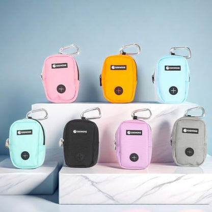 Small Treat Pouch with Dog Bags Dispenser, Portable Walking Bags, Purple - color: Purple