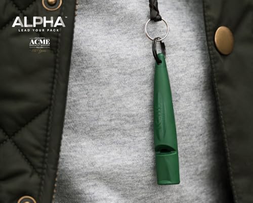 ACME Alpha 211.5 Professional Dog Training Whistle with Enhanced Ergonomic Grip. BPA-Free Plastic. 110 dBA. Long Range. Standardized Frequency. Weatherproof. Made in the UK (Lime Green) - color: Lime Green