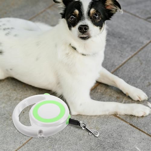 VICASKY Retractable Dog Leash Adjustable Length with Automatic Ring Design, Heavy Duty Pet Telescopic Traction Rope for Small to Large Dogs, Comfortable Walking and Running Leash in Green