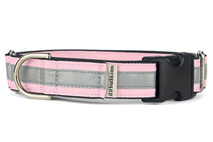 If It Barks 1" Reflective Martingale Collar with Quick Snap Buckle for Dogs, Adjustable, Made in USA,Small, Pink - color: Pink, size: Small w/Buckle