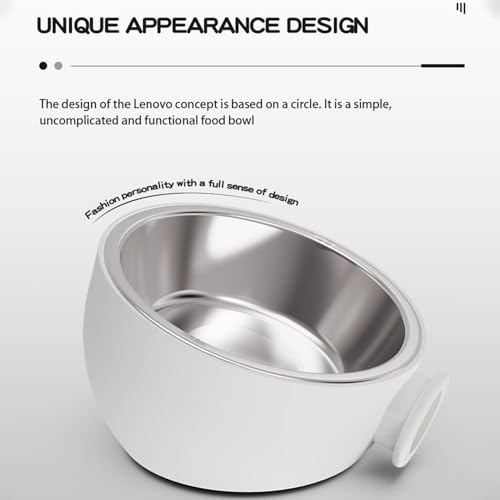Wall Mounted Pet Bowls - Elevated Pet Bowl Magnetic Dog Food Bowls, Elevated Cat Serveware | Black, White, Stainless Steel + PP Wall Mount Raised Puppy Food Bowl Dishwasher Safe for Pets Feeding - color: White