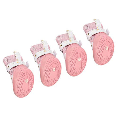 4 Pcs Dog Boots Waterproof Shoes, Breathable Mesh Dog Boots, Non-Slip Puppy Shoes Pets Accessories (#3) - size: 3