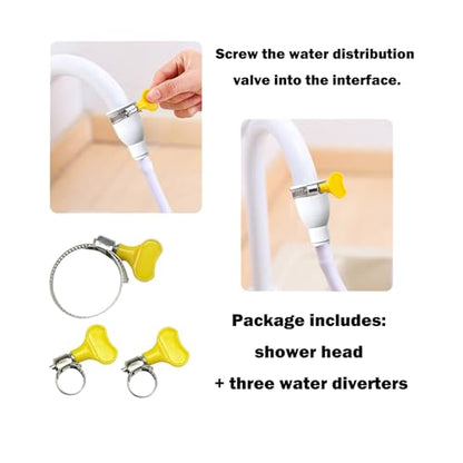 3M/9.84ft Sink Spray Hose, Portable Garden Tub Faucet Sprayer Handheld Hose Faucet Shower for Bathing Baby,Pets,Washing Hair,Rinsing Vegetables - color: White - 3M/9.84ft