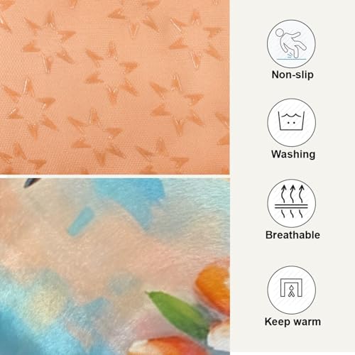 Kingfisher Pattern Pet Bed Mat for Dogs and Cats, Soft Washable Crate Pad with Non-Slip Bottom, Cozy Bed Cushion for Small Medium Large Pets, 24x36 Inch - size: Medium