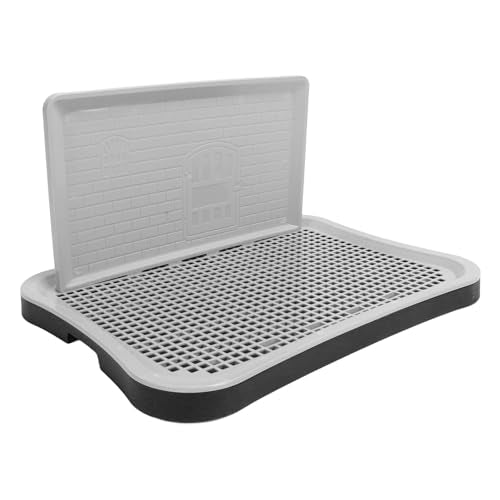 Dog Potty Tray with High Wall, 20.8x14.96 Indoor Pet Pee Pad Holder,Puppy Training Holder,Bathroom Dog Litter Box, Pet Toilet for Small and Medium Dogs,Housebreaking Supplies, Pet Products - color: black