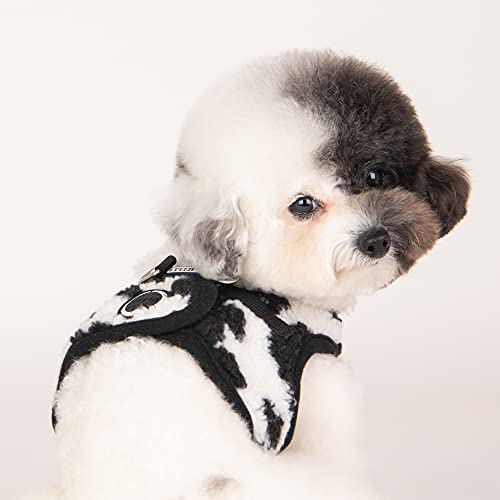 Puppia Serval Vest Dog Harness Step-in Warm Winter Leopard Pattern for Small and Medium Dog, Black, Medium - color: BLACK, size: Medium