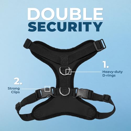 Best Pet Supplies Voyager Step-in Lock Pet Harness w Reflective Pet Leash Combo Set with Neoprene Handle 5ft - Supports Small, Medium and Large Breed Puppies/Cats - Black, S - color: Harness Leash Set (Black), size: S (Chest: 15 - 18")
