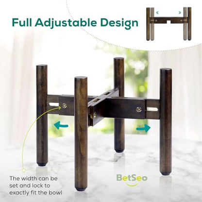 2Pack - Dog Bowl Stand for Water/Food - Adjust with Lock - Dog Water Fountain Holder, Elevates Pet Food and Water Feeder Bowls (Bowl not Included) - 2Pack - (Height 10.3in, Width 8-11.2in) - color: 2Pack - (Height 10.3in, Width 8-11.2in)