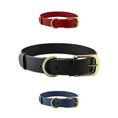 Tuff Pupper Classic Heavy Duty Dog Collar | 10x Stronger Than Leather | 100% Waterproof & Odor Proof Dog Collar | Tough Rust-Proof All Metal Hardware - color: Epic Black