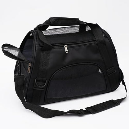 MuchL Pet Carrier Soft-Sided Carriers for Cat Carriers Dog Carrier for Small Medium Cats Dogs Puppies Pet Carrier Airline Approved Cat Dog Pet Travel Carrier (Small, Black) - color: Small-Black
