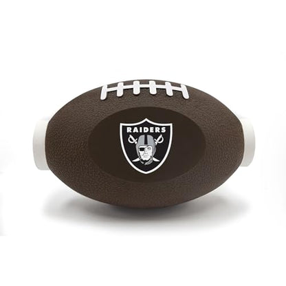NFL Las Vegas Raiders Football Treat Dispensing Toy for Dogs and Cats - Interactive Rubber Ball for Feeding and Fun - color: Las Vegas Raiders