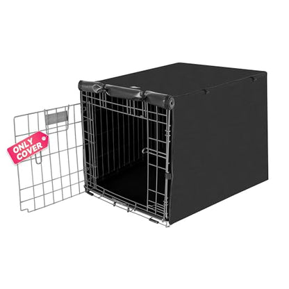 Seiyierr Dog Crate Cover, 36 Inch Dogs Kennel Covers for Medium and Large Puppy, Lightweight 600D Polyester Fabric,Machine Wash & Dry, Black - color: Black, size: 36 Inch