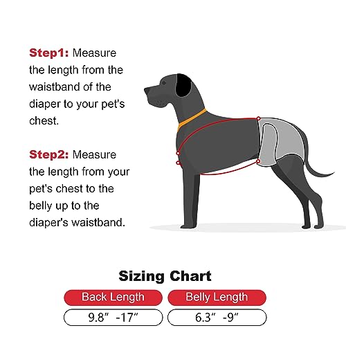 2Pcs Adjustable Dog Suspenders | Adjustable Dog Suspenders Diaper Keeper for Female Dog Skirts Dresses Pants Clothes - size: Medium