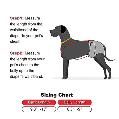 2Pcs Adjustable Dog Suspenders | Adjustable Dog Suspenders Diaper Keeper for Female Dog Skirts Dresses Pants Clothes - size: Medium