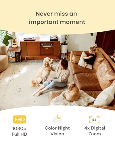 Furbo Mini Pet Camera: Basic See & Talk Features, No AI Alerts, No Subscription Required, Pet Security Cam w/Barking/Meowing Alerts, Rotating View, 2-Way Audio, Smart Home Monitoring - style: Mini Camera