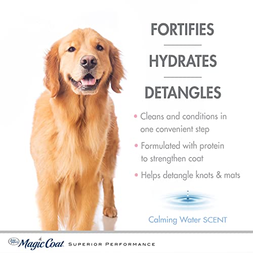 Four Paws Magic Coat Cleans & Conditions 2-in-1 Shampoo and Conditioner for Dogs, Moisturizing Dog Wash for Itchy Dry Skin, Dog Grooming, Calming Water Scent, 16 Ounce - size: 16 Ounces (1 Count), style: Dog 2 in 1 Shampoo & Conditioner