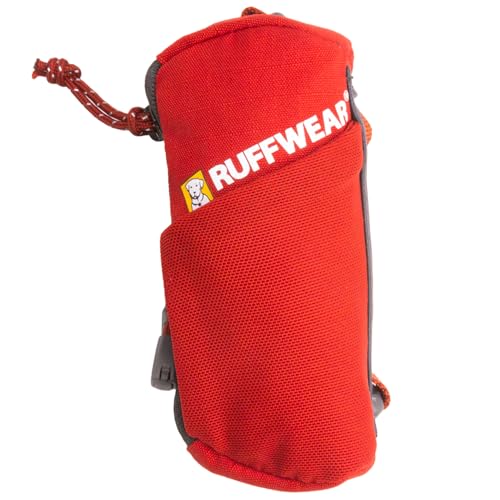 Ruffwear, Stash Bag Mini Dog Poop Bag Holder, Compact Leash Pouch with 2-Strap Attachment, Zip Pocket Fits Standard Roll, Side Slot, Grippy Starter Pad, Cinch Poop Loop, Mesh Pocket, Red Canyon - color: Red Canyon