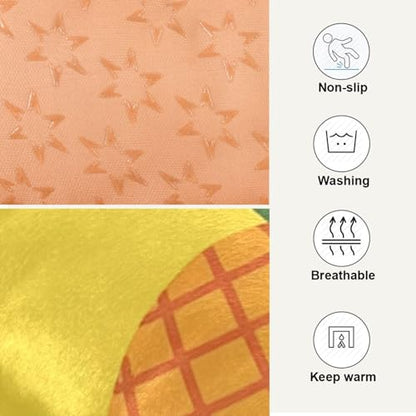 Pineapple Pattern Pet Bed Mat for Dogs and Cats, Soft Washable Crate Pad with Non-Slip Bottom, Cozy Bed Cushion for Small Medium Large Pets, 18x24 Inch - size: Small