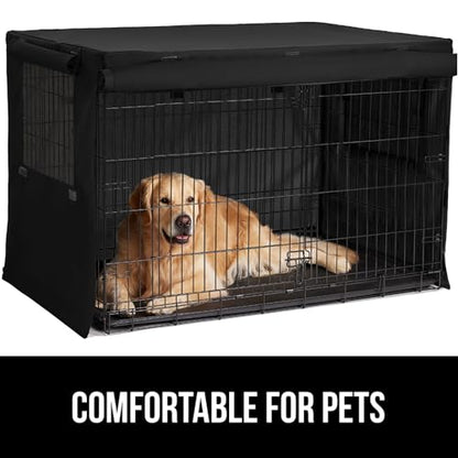 GORILLA GRIP Dog Crate Covers Compatible with Amazon Basics Dog Crates, All Sides Open, Privacy Cover Fits 24" Wire Kennel, Breathable Mesh Windows, Light Reducing Puppy Training Cage Topper, Black - color: Black, size: 24" X 18" X 20"