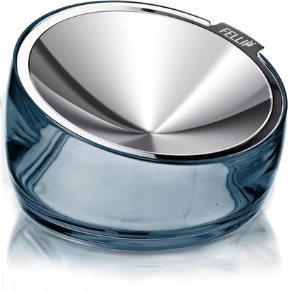 Felli Pet Oblik Whisker Fatigue Cat Food Bowl Raised Stainless Steel Shallow Dish, Pet Design Anti Vomit Tilted Metal Plate Feeder Elevated Acrylic Base (Shadow, 0.5 Cups Shallow Dish) - color: Shadow, size: 0.5 Cups Shallow Dish