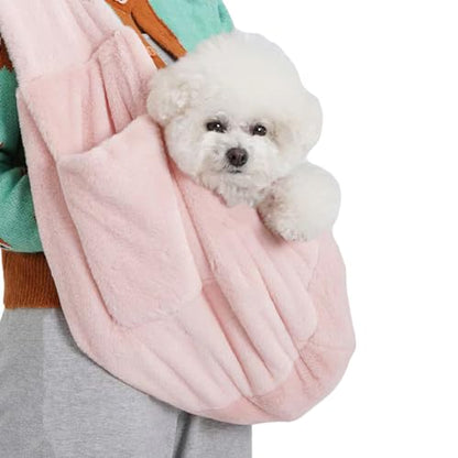 Cat Carrier Slings Soft Puppy Carrying Bag for Outdoor Travel Pet Boby Holder Hands Free for Small Dogs Kittens, Light Pink - color: Light Pink