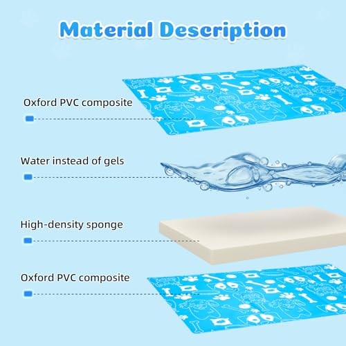 Ownpets 36inch Collapsible Dog Crate and Dog Cooling Mat 39"x23", Large