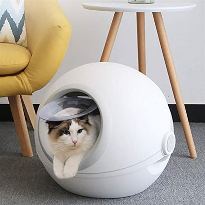 Dog Potty Training Toilet ﻿ Pet Cat Litter Box Tray Fully Enclosed Extra Large Toilet Nesting Training System Easy Cleaning Filter Pan Waterproof Space Capsule(A)