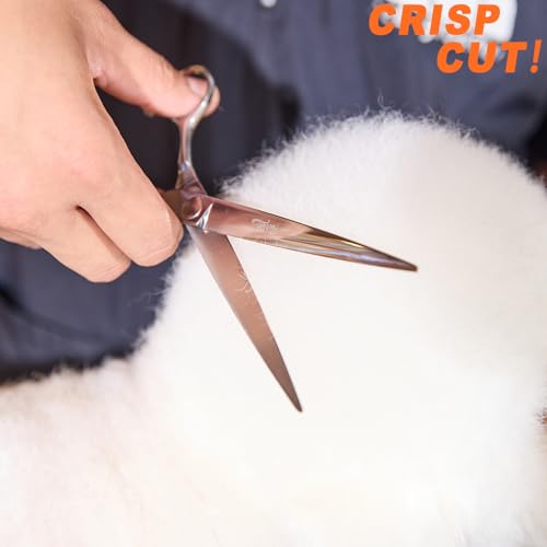 High-end Professional Dog Grooming Scissors Pet Grooming Shears 7 Inches Extremely Very Sharp Made Of Stainless Steel Alloy By Hand For Dog Cat Groomer - size: 7inch, style: Shears