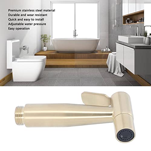 Bidet Sprayer, Bidet Sprayer for Deep Bathroom Toilet Hotel Toilet (A Brushed Gold)