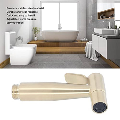 Bidet Sprayer, Bidet Sprayer for Deep Bathroom Toilet Hotel Toilet (A Brushed Gold)