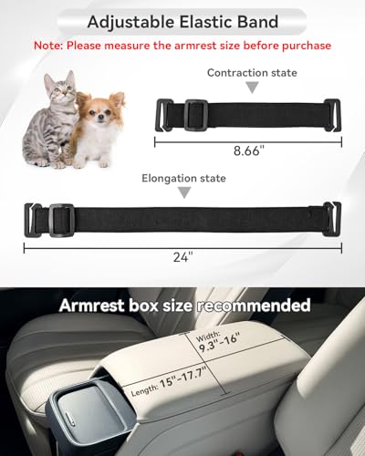 PETSFIT Center Console Dog Car Seat with Safe Protection Hooks, Pet Car Seat with Upgraded Safety Tethers, Washable Cushion, Console Dog Car Seats for Small Dogs Up to 8 Lbs (Grey) - color: Grey