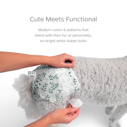 Pet Parents® DiPees® Disposable Dog Diapers + Extendrs®, Leak Proof, Up to 75% Plant Based, Premium Disposable Dog Diapers Female (Princess, Medium (14-25"), 30ct) - color: Princess, size: Medium (14-25")