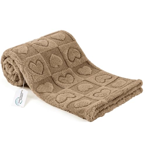 gogobunny Large Pet Blanket for Dogs Cats, Ultra Soft 300GSM Coral Fleece Washable Furniture Protector for Couch Bed Car Seat, Calming Crate Mat Blanket for Large Breeds, Brown, 50x60IN - color: Brown, size: 50x60"