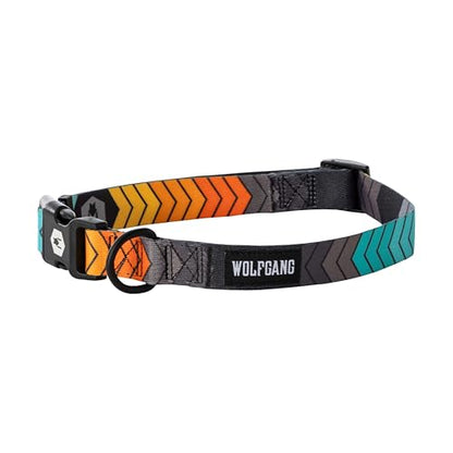 Wolfgang Heavy Duty, Adjustable Dog Collar with Quick Release Nylon Buckle for Walking & Training, ChevTech Print, Small - color: ChevTech Print, size: Small (5/8 Inch x 8-12 Inch)