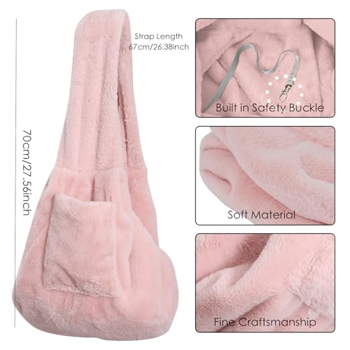 Cat Carrier Slings Soft Puppy Carrying Bag for Outdoor Travel Pet Boby Holder Hands Free for Small Dogs Kittens, Light Pink - color: Light Pink