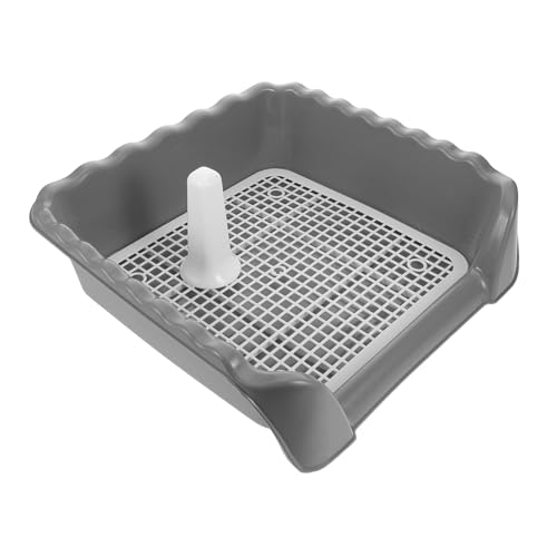 Milisten Indoor Dog Toilet with Column: Mesh Grid Puppy Potty Training Tray to Keep Floors Dry - Easy to Wash Potty Tray for Home Or Balcony