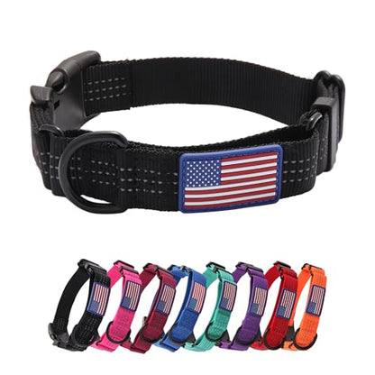 Martingale Dog Collar Quick Release Buckle No Pull Reflective Non-Slip for Medium Large Dogs Training (Black, Large) - color: Black, size: Large (Pack of 1)