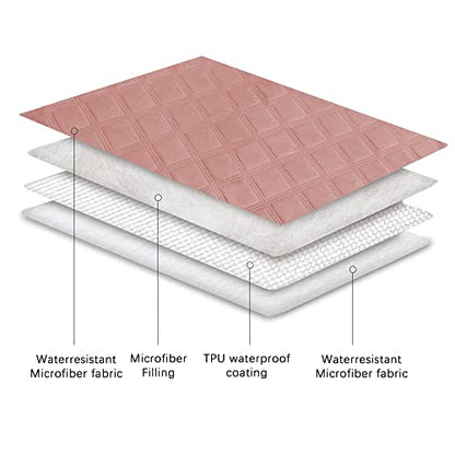 Ameritex Waterproof Dog Bed Cover Pet Blanket with Anti-Slip Back for Furniture Bed Couch Sofa - color: Lightpink, size: 30x60 Inch (Pack of 1)