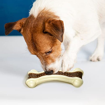 Sosation 4/5 Pack Dog Chew Toys for Aggressive Chewers Indestructible Nylon Dog Bones Beef Flavor Teething Chew Toys Bones for Large/Medium/Small Puppies(XL) - size: XL