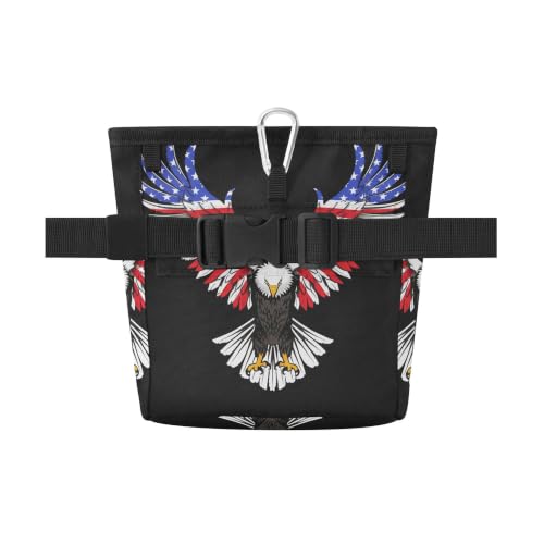 FJDENG Independence Day Water-Resistant Dog Treat Pouch, 3 Ways to Wear Treat Bag with Magnetic Closure & Reflective Strip, Hands-Free for Pet Training, Walking : Pet Supplies