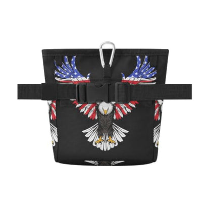FJDENG Independence Day Water-Resistant Dog Treat Pouch, 3 Ways to Wear Treat Bag with Magnetic Closure & Reflective Strip, Hands-Free for Pet Training, Walking : Pet Supplies