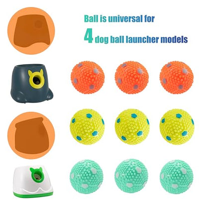 Dog Toy Balls for Small Dogs & Puppies, Chew & Chase Interactive 2” Soft Latex Balls, Durable Dogs Play Balls for Indoor/Outdoor (9 Pcs)