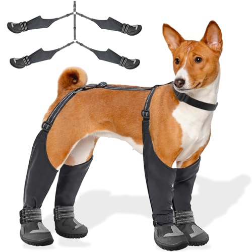 Dog Shoes,Outdoor Dog Boots Non-Slip Waterproof Dog Booties for Small to Large Dogs,Adjustable Dog Boots - size: XX-Large