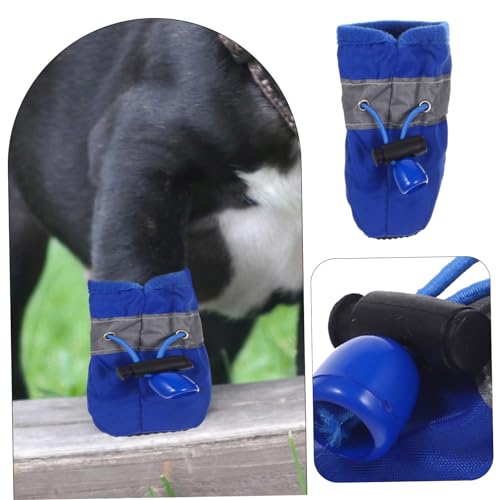 Baluue Waterproof Dog Boots Xs Small Dog Shoes 4 Pcs Set Non-Slip Outdoor Paw Protectors for All Seasons Rain Snow Hiking and Walking