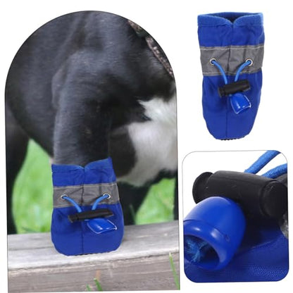 Baluue Waterproof Dog Boots Xs Small Dog Shoes 4 Pcs Set Non-Slip Outdoor Paw Protectors for All Seasons Rain Snow Hiking and Walking
