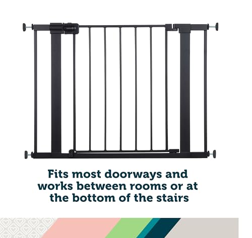 Safety 1st Easy Install 28'' Walk Thru Gate, Fits Between 29'' and 38'', Black, 1-Pack,(GA105CBLK) - color: Black, size: 1-Pack
