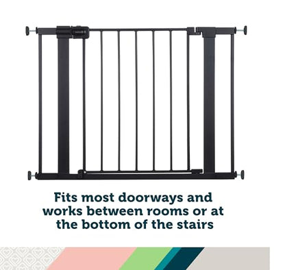 Safety 1st Easy Install 28'' Walk Thru Gate, Fits Between 29'' and 38'', Black, 1-Pack,(GA105CBLK) - color: Black, size: 1-Pack