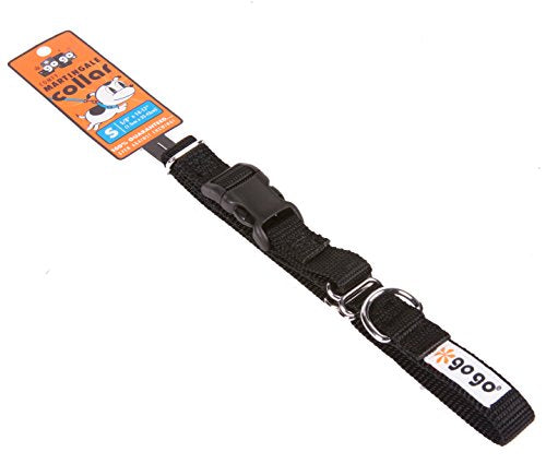 GoGo Pet Products GoGo 3/4-Inch Martingale Dog Collar, Medium, Black - color: Black, size: Medium (3/4" web width)
